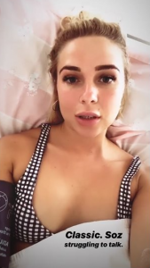 Gabby shares a video from her hospital bed