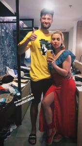 Gabby and Myles pose for a snap together