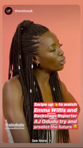 the voice (credit: emmawillisofficial Instagram)