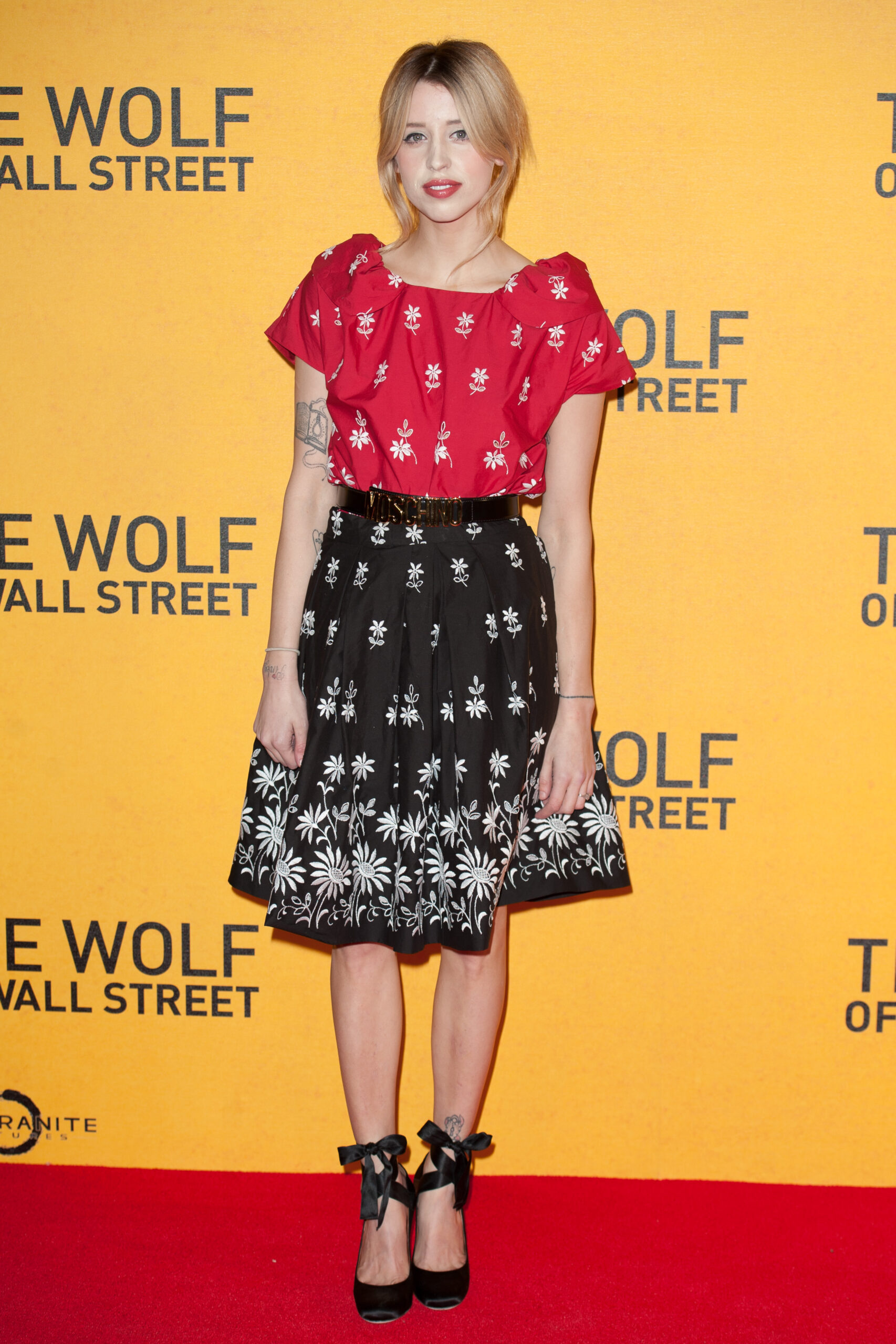 Peaches Geldof smiling on the red carpet