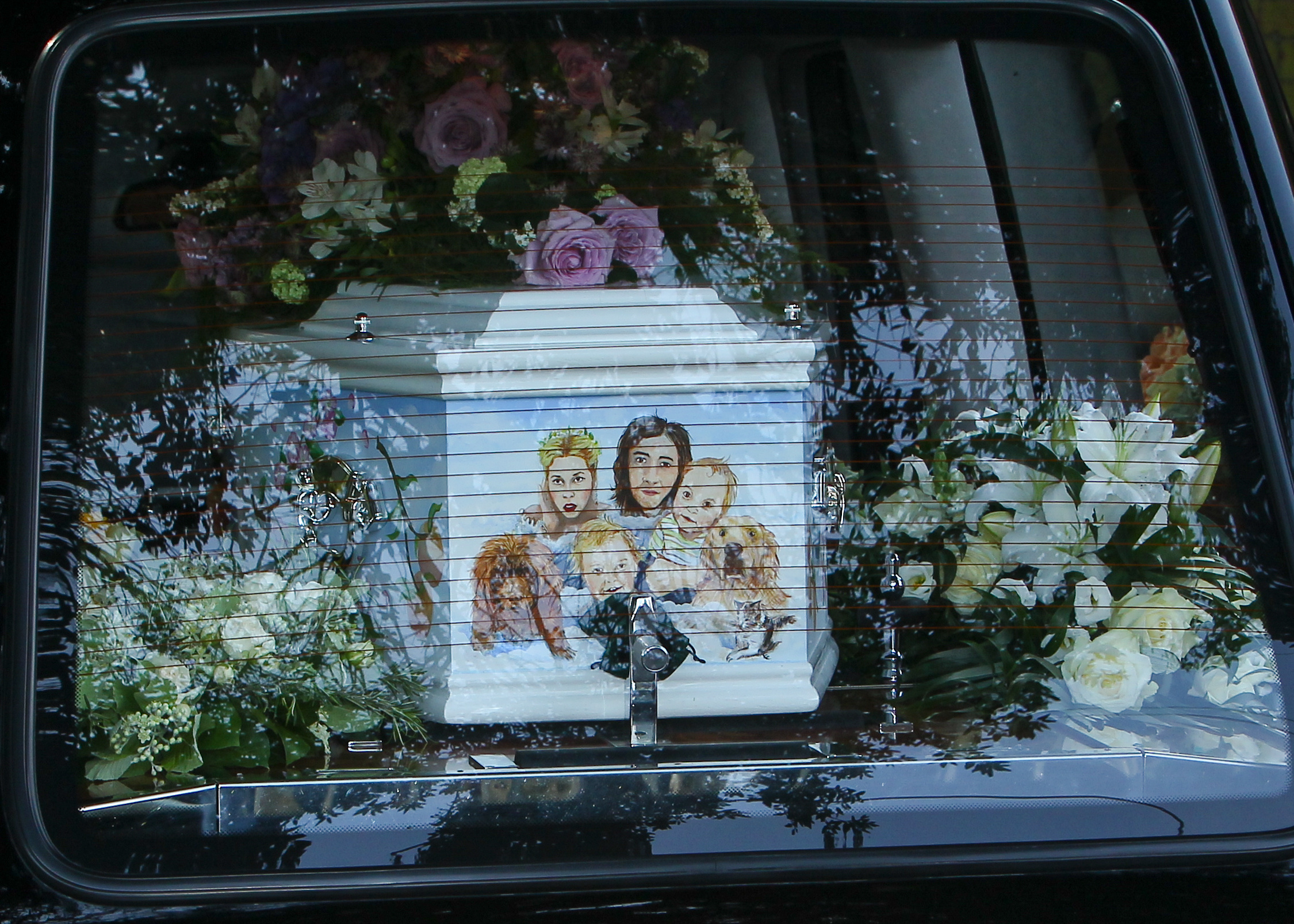 Peaches Geldof's coffin