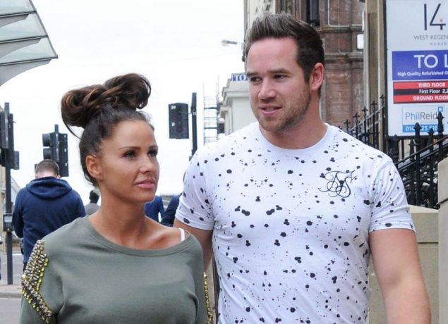 Picture Shows: Katie Price, Kieran Hayler May 08, 2015 Husband and wife duo Katie Price and husband Kieran Hayler visit Fake Bake Beauty Boutique in Glasgow, Scotland. The pair looked loved up as they walked with their arms around each other as they arrived for their beauty treatments at the Scottish spa. Non Exclusive WORLDWIDE RIGHTS Pictures by : FameFlynet UK © 2015 Tel : +44 (0)20 3551 5049 Email : info@fameflynet.uk.com