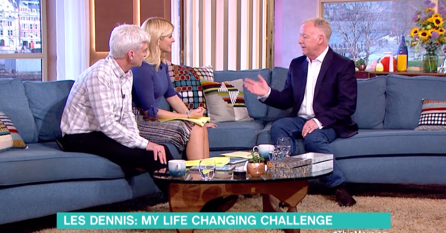 Les Dennis speaking about his health scare on This Morning