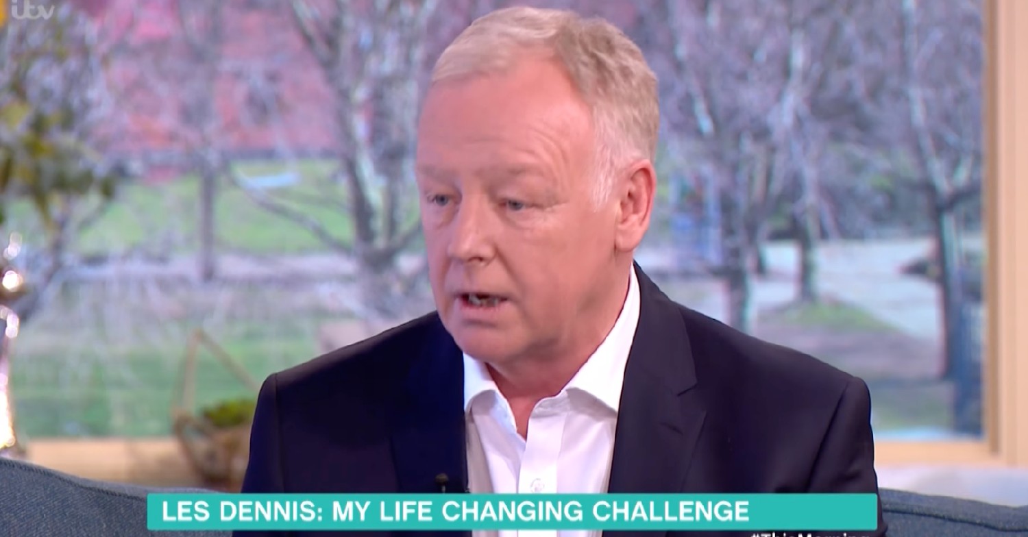 Les Dennis speaking about his health scare on This Morning