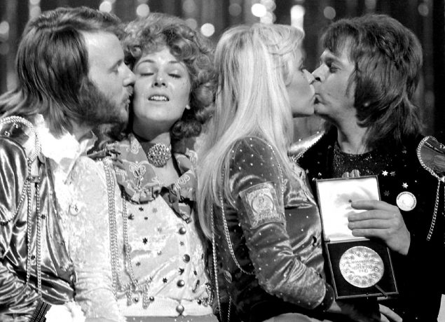 ABBA celebrate after winning the Eurovision Song Contest