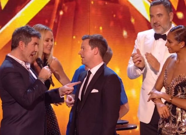 Simon Cowell talks to Dec Donnelly on Britain's Got Talent