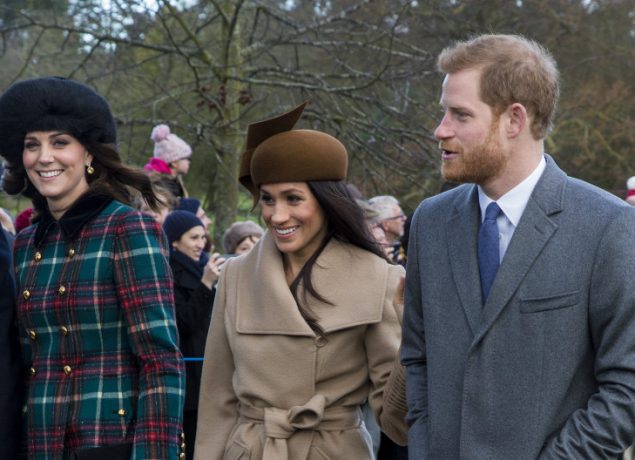 The British Royal family arrive at Sandringham to celebrate Christmas Day