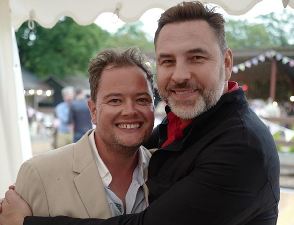 Pictures of Alan Carr and Paul Drayton's wedding party shared by David Walliams (Credit: Instagram)