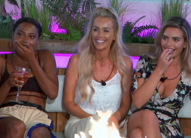 Love Island girls play a game of dare
