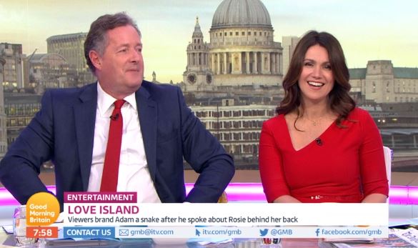 Piers Morgan mocks Love Island on Good Morning Britain