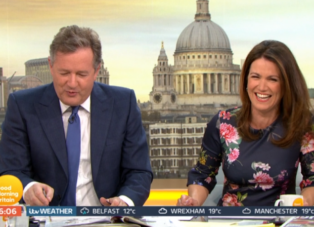 Piers Morgan and Susanna Reid on GMB