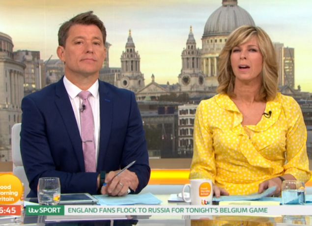 Ben Shepherd and Kate Garraway hosting GMB