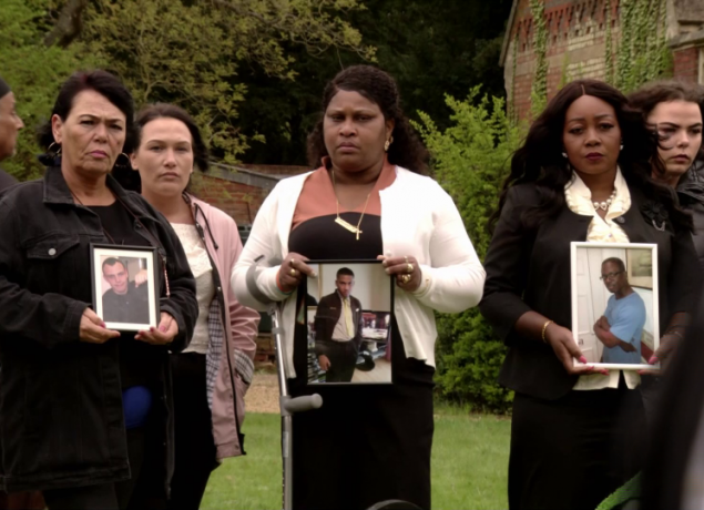 EastEnders fans sobbing after real knife crime victims' families appear as Shakil Kazemi is buried