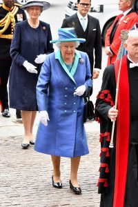 Queen Elizabeth II attends as members of the Royal Family attend events to mark the centenary of the RAF on July 10, 2018 in London, England. (Photo by Jeff Spicer/Getty Images)