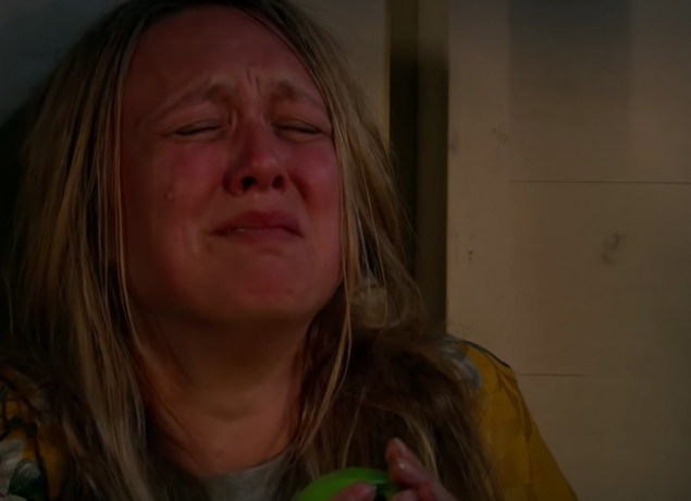 Emmerdale fans spot blunder as Rebecca White is chained up in a cabin