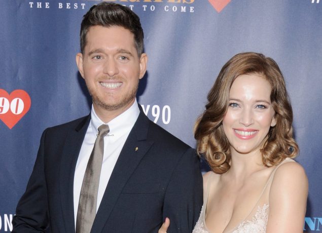 Michael Buble (L) and Luisana Lopilato attend Tony Bennett Celebrates 90