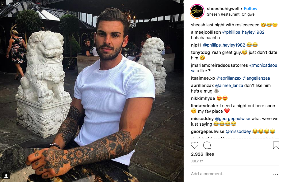 adam love island instagram