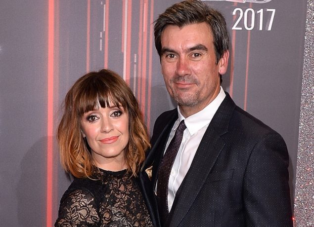 Zoe Henry (L) and Jeff Hordley attend The British Soap Awards at The Lowry Theatre