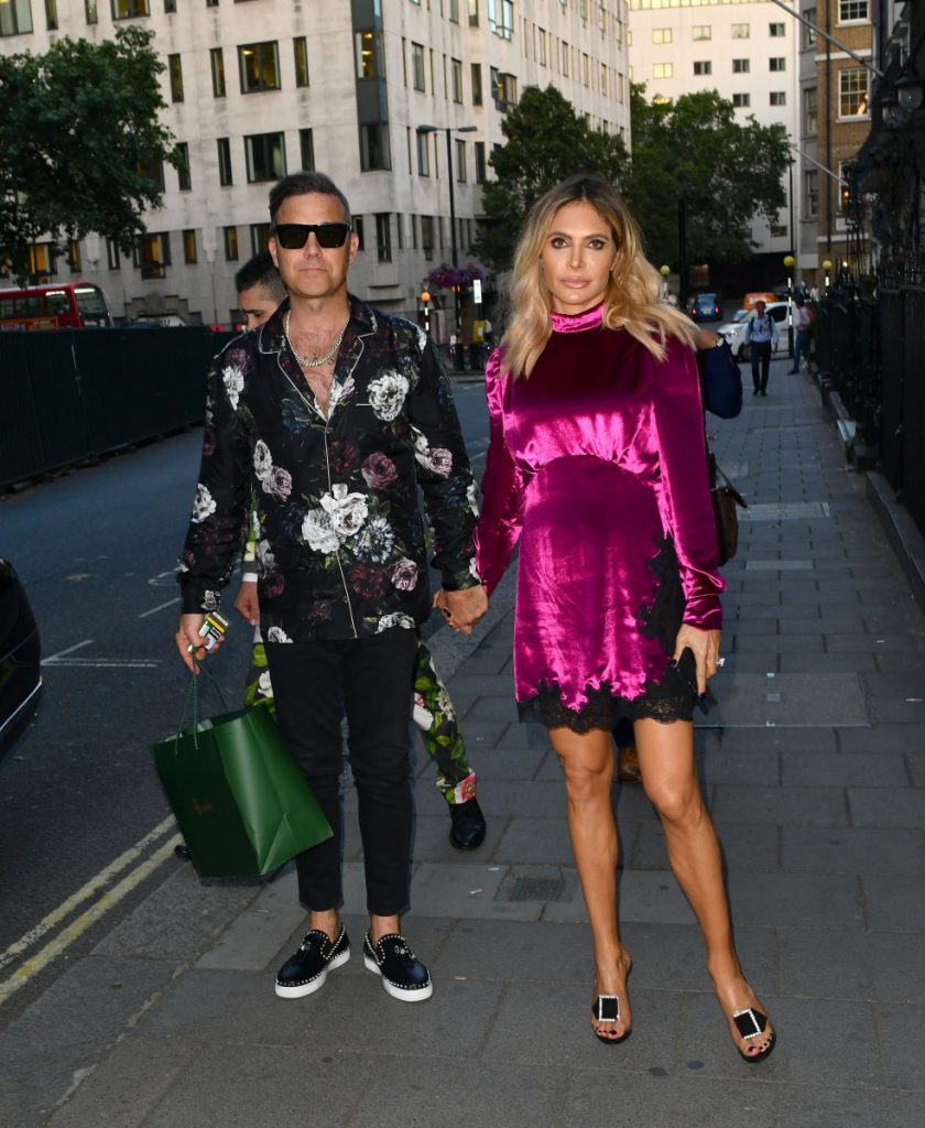 Robbie Williams and Ayda, Ayda Field and Robbie Williams arriving at Annable's