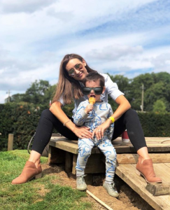 Catherine Tyldesley and son Alfie