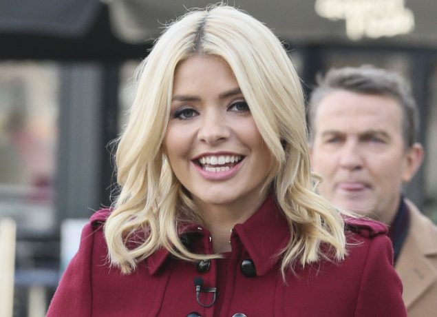 Holly and Phil filming on the South Bank, London.