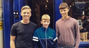 Jeff Brazier and his sons Bobby and Freddy