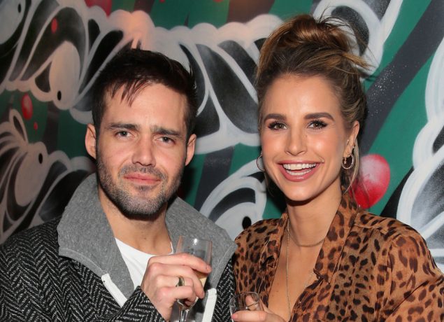 Vogue Williams pictured as she celebrated her engagement to Spencer Matthews with friends prior to taking to the decks at the opening of hip nightspot R.I.O.T in Aston Quay Dublin on Saturday Night