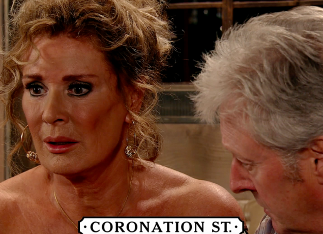 Jim McDonald tells Liz their daughter is alive in Coronation Street
