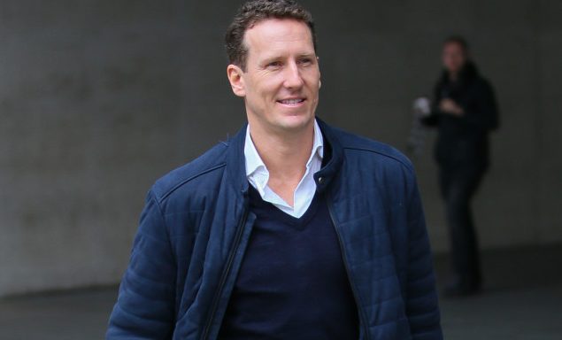 Brendan Cole seen visiting BBC Radio One Studios