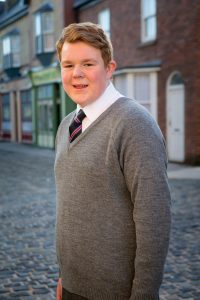 Craig Tinker in Coronation Street in school uniform