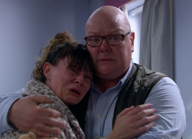 Chas and Paddy cry over Grace