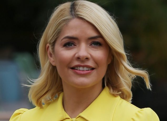 Holly Willoughby and Philip Schofield filming outside ITV Studios