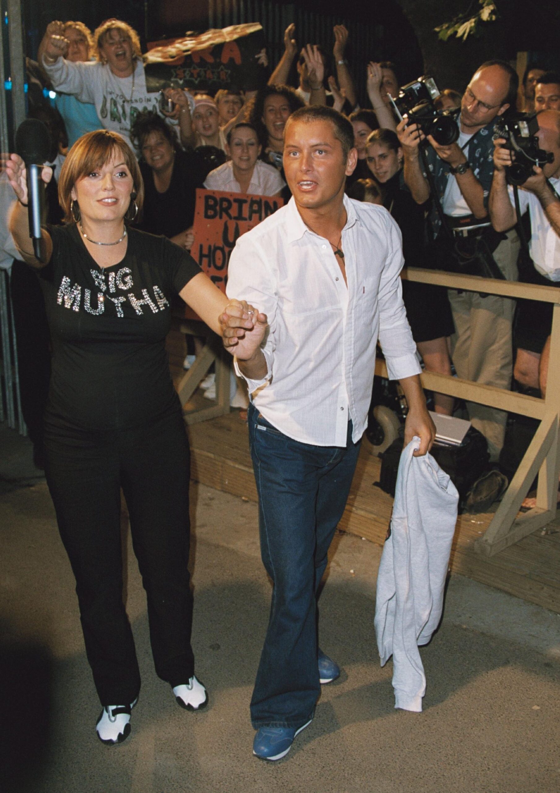 Big Brother winners: Brian Dowling celebrates with Davina McCall