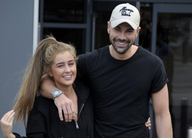 Love Island Georgia Steel and Sam Bird are seen leaving a hotel in Blackpool, England, as they look all loved up, hours after Georgia's PA at Home HQ nightclub.