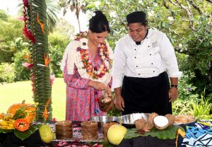 Meghan, the Duchess of Sussex attends a reception hosted by the British High Commissioner to Fiji at the Residence of the British High Commissioner in Suva