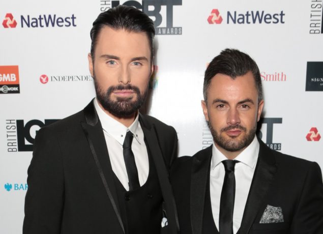 Rylan Clark-Neal and husband Dan at the British LGBT Awards
