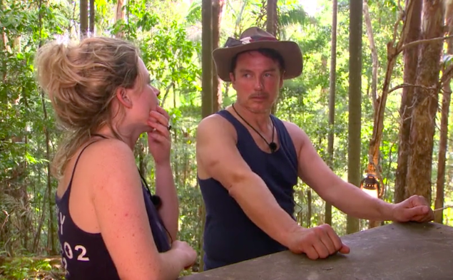 I'm A Celeb John Barrowman and Emily Atack (Credit: ITV)