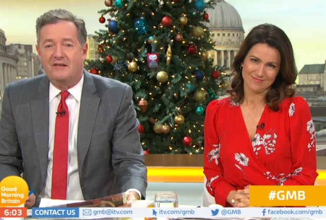 Piers Morgan and Susanna Reid on GMB