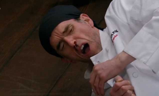 Marlon punched to the ground by Charity