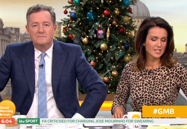 Piers Morgan and Susanna Reid on GMB