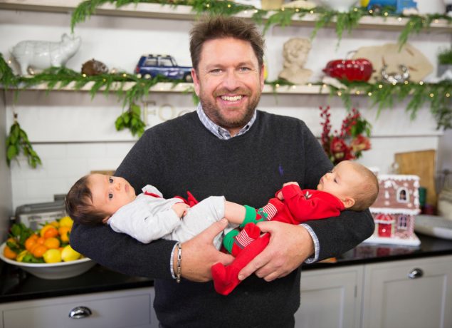 James Martin with Chris Evans' babies