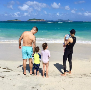 Robbie Williams and Ayda on family holiday