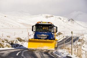 Snow ploughs are at the ready to deal with the predicted snow fall (Credit: Euan Cherry/WENN)