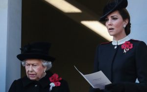 The Queen, accompanied by senior members of the Royal Family attends the Remembrance Day Parade at The Cenotaph on the centenary of the end of the First World War.
