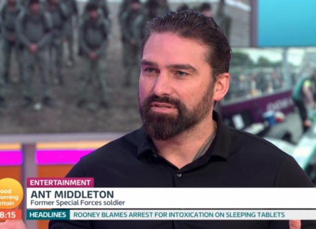SAS Ant Middleton Piers Morgan (Credit: GMB)