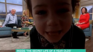 Arthur looks into the camera