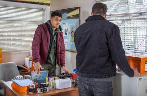Ellis is worried when Billy has a panic attack in Emmerdale 