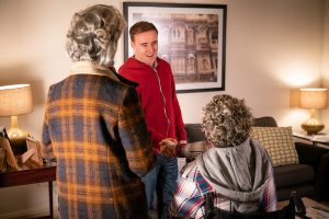 Tyrone meets James in Coronation Street 