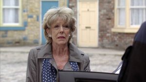Audrey looks on as Claudia is arrested Coronation Street