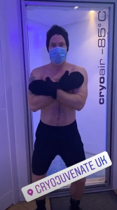 James with his protective mitts on 